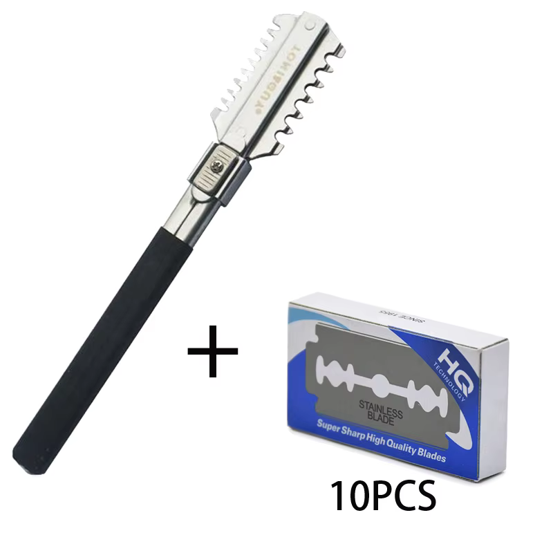 Home Barbershop - Double-Edge โกนตัดผมมีดโกนมีดใบมีดคู่มือตัดผมเครื่องมือ Beard Trimmer ร้านตัดผมจัดแต่งทรงผมอุปกรณ์เสริมชุดใบมีด