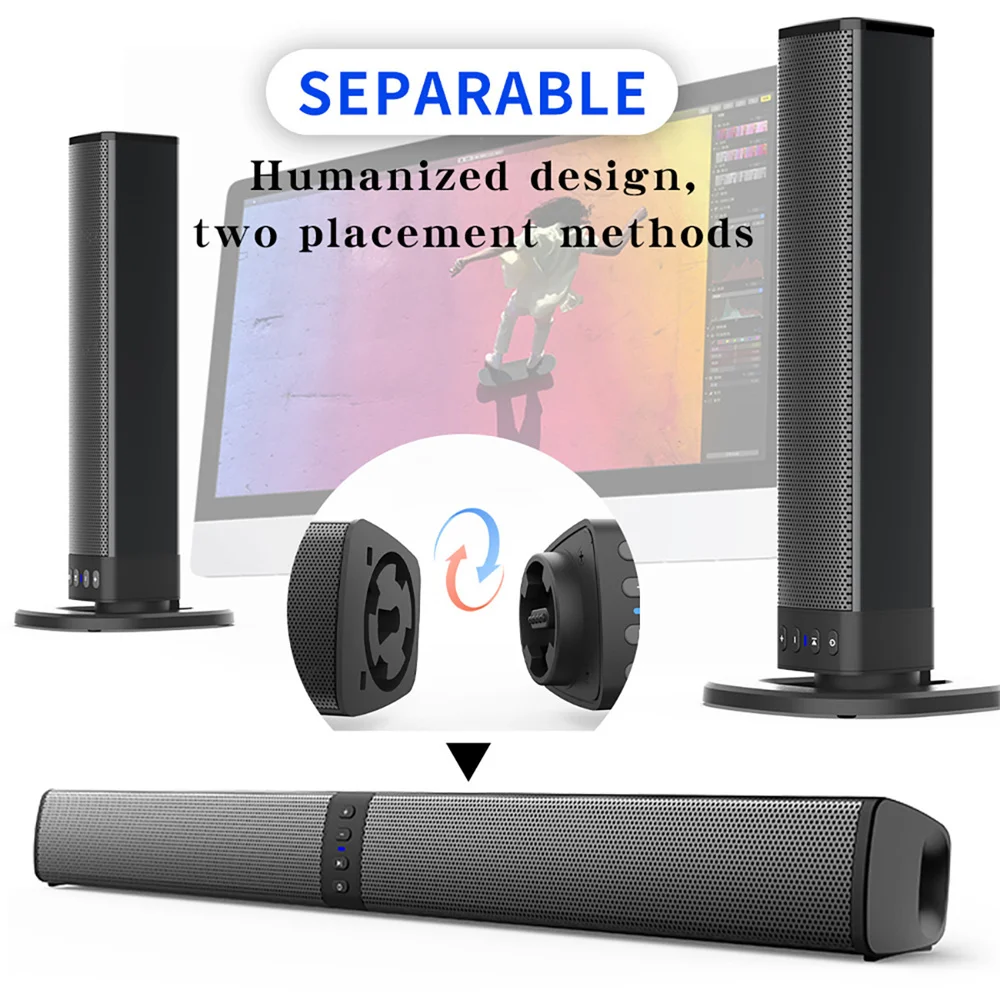 Home Bar And Theater - ไร้สายบลูทูธทีวี Sound Bar 2 ระบบลําโพงโฮมเธียเตอร์ซับวูฟเฟอร์ Soundbar