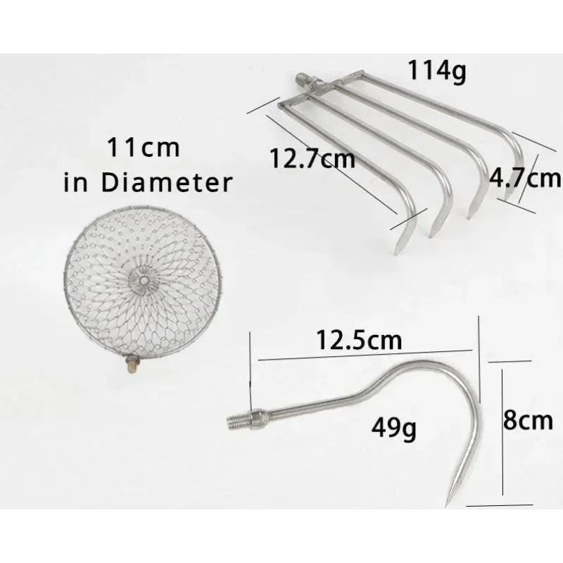 Ice Pick Pick - ไม้คีบอเนกประสงค์แบบยืดหดได้ ทำจากสแตนเลส ใช้สำหรับตักหิมะ ตักเปลือกหอย ตักทราย ตกปลา
