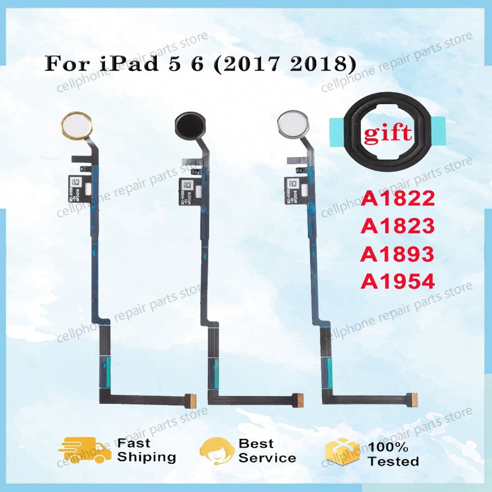 Home Bar Iphone - ปุ่มโฮมคุณภาพสูงพร้อมสายแพรสำหรับซ่อม iPad Air 1 5 6