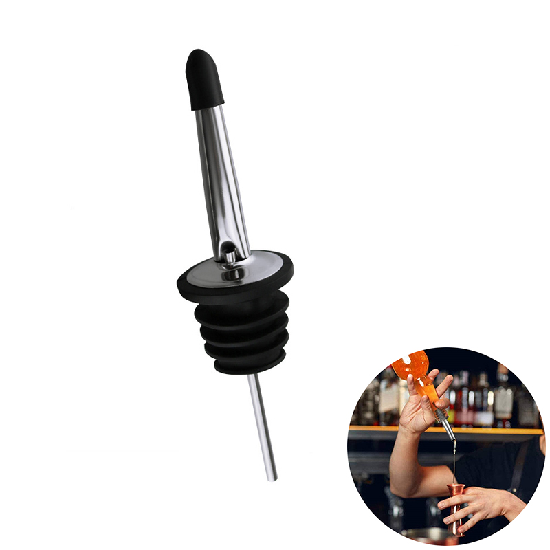 Speed Pourer Cap - Lmetjma ที่เทขวดสแตนเลสแบบคลาสสิกที่เทเหล้าด้วยยางปลอกกันฝุ่นน้ำมันมะกอกความเร็วในการเท JT68