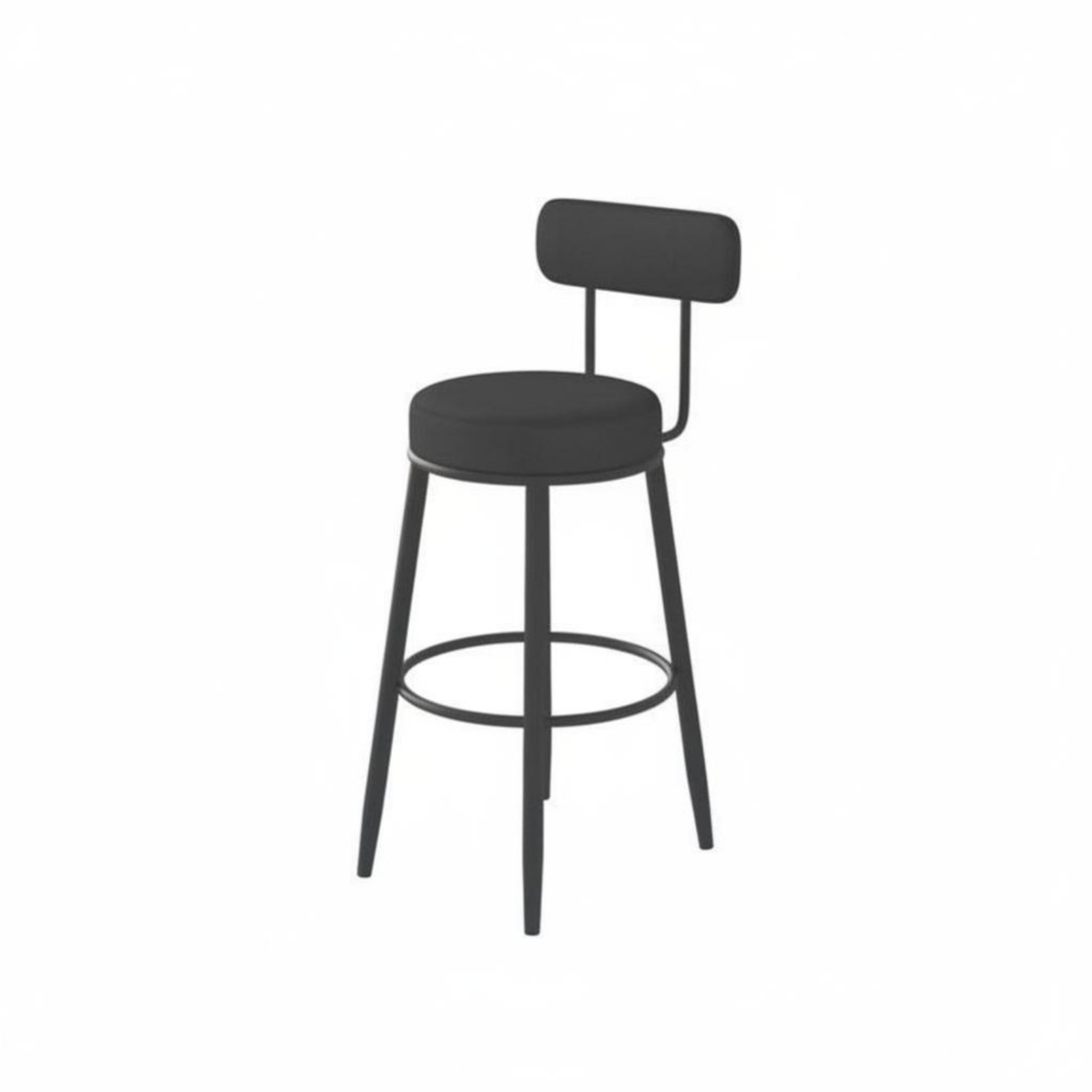 Home Bar Seating - เก้าอี้บุผ้าหุ้มเบาะพร้อมพนักพิงหลังต่ำ ดีไซน์มินิมอล เฟอร์นิเจอร์สำหรับนั่ง พร้อมที่พักเท้าในตัว ออกแบบตามหลักสรีรศาสตร์ สำหรับโฮสต์