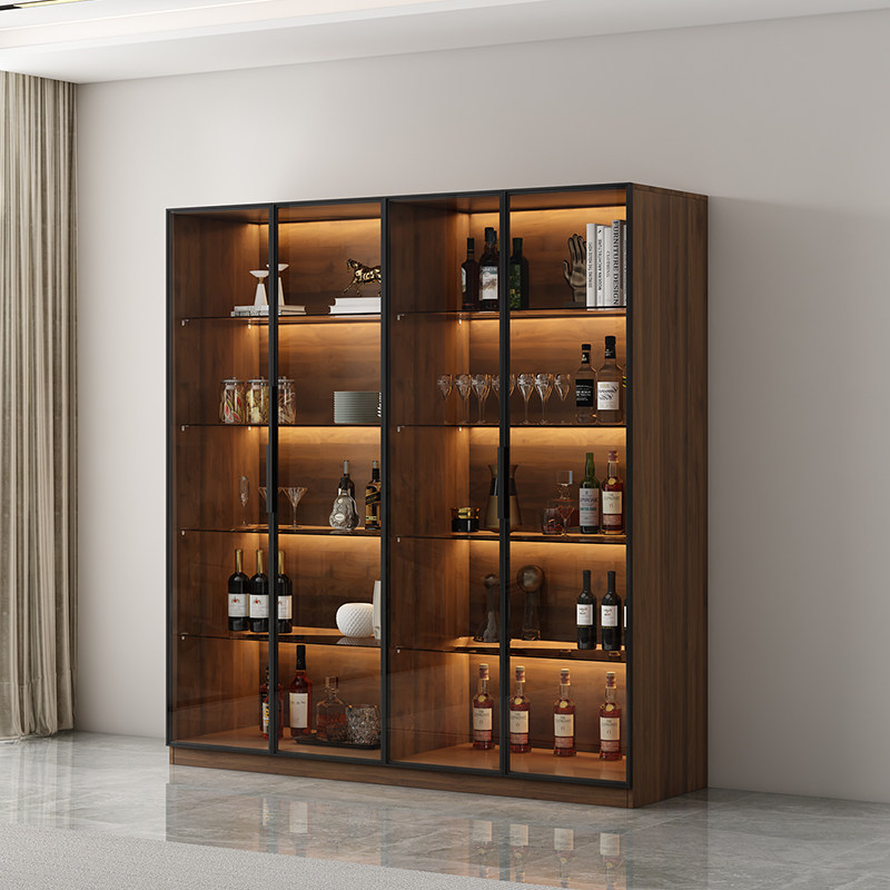 Home Bar Shelves - ตู้บาร์ดีไซน์ทันสมัย ชั้นวางของตกแต่งห้องนั่งเล่น ตู้ไม้สไตล์นอร์ดิกสำหรับเก็บไวน์ ตู้เก็บเครื่องดื่มค็อกเทล ตู้เก็บกาแฟ เฟอร์นิเจอร์ชุดห้องนั่งเล่น