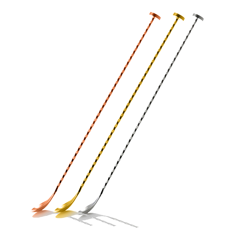 Bar Spoon Twisted - จัดส่งฟรี40ซม.สแตนเลสสตีลช้อนค็อกเทลกับค้อนช้อนบาร์ Twist กับ Muddler/โลหะ