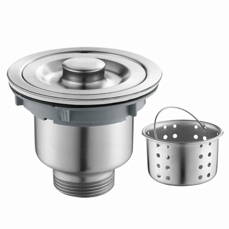 Home Bar Sink - 304 อ่างล้างจานสแตนเลส Drainer ชุดป้องกันกลิ่น Downpipe อ่างล้างหน้าท่อระบายน้ําอุปกรณ์เสริมอ่างล้างจานเดี่ยวคู่