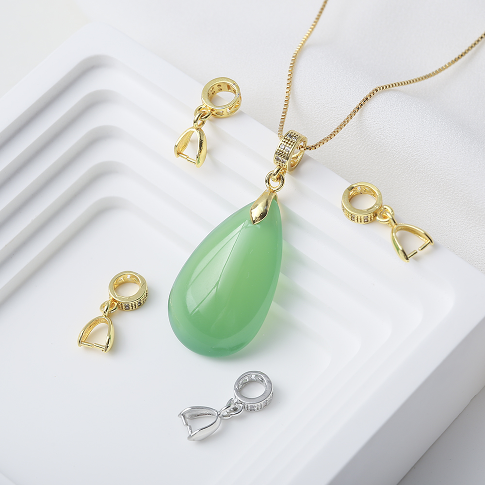 Ice Pick Pick - จี้คริสตัลแบบหนีบขนาดเล็กจี้ทองเหลืองชุบทองแบบมีตะขอเกี่ยวสำหรับทำเครื่องประดับสร้อยคอ DIY สร้อยข้อมือ