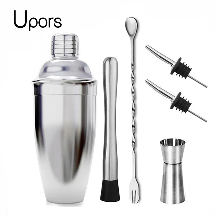 Boston Shaker Set - UPORS สแตนเลสสตีลค๊อกเทลเครื่องปั่นผสมไวน์ Martini Boston Shaker สำหรับ