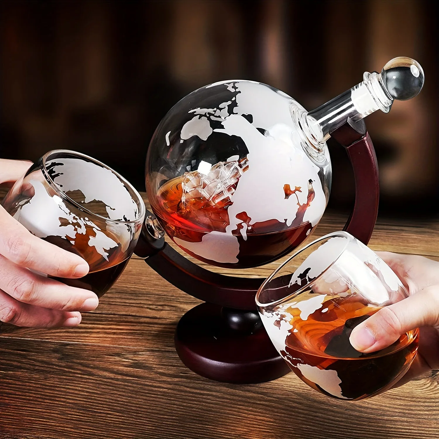 ชุดขวดเหล้าวิสกี้ทรงโลกขนาด 85 - Decanter Globe Set บทวิจารณ์และราคา