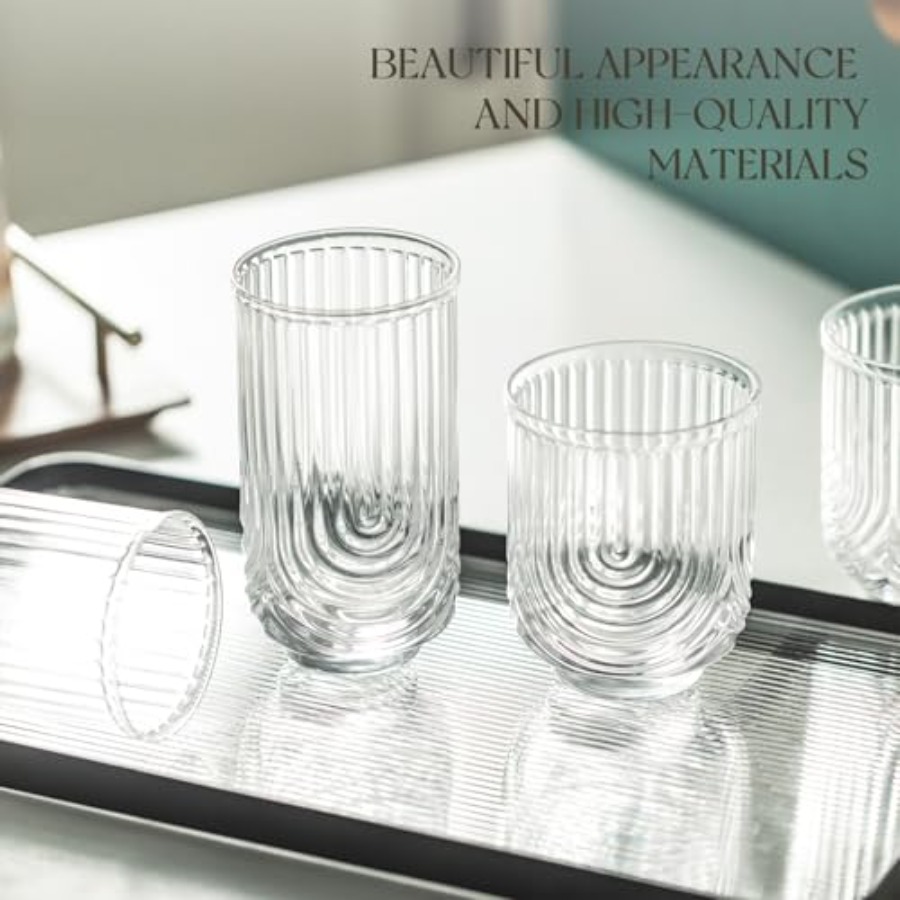แก้วค็อกเทลอาร์ตเดโค แก้วน้ำแบ - Highball Glass Set บทวิจารณ์และราคา