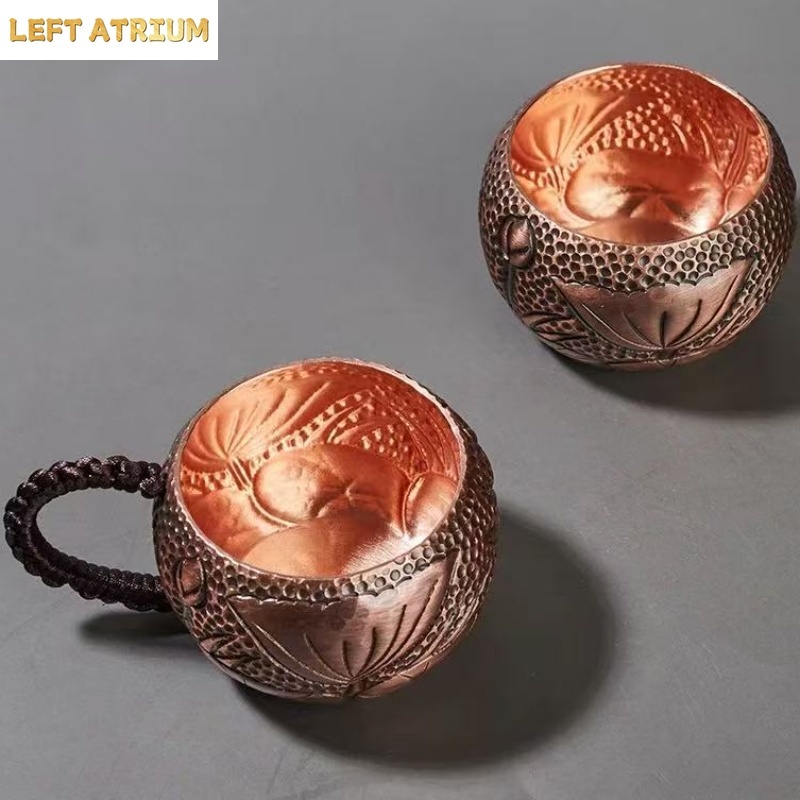 แก้วกาแฟทองแดงแท้ แกะสลักลายดอ - Mule Copper Mug บทวิจารณ์และราคา