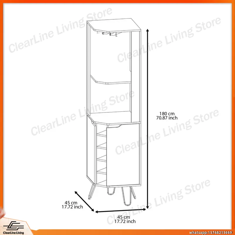 ตู้บาร์มุมพร้อมชั้นวางไวน์ในตั - Home Bar Shelves บทวิจารณ์และราคา