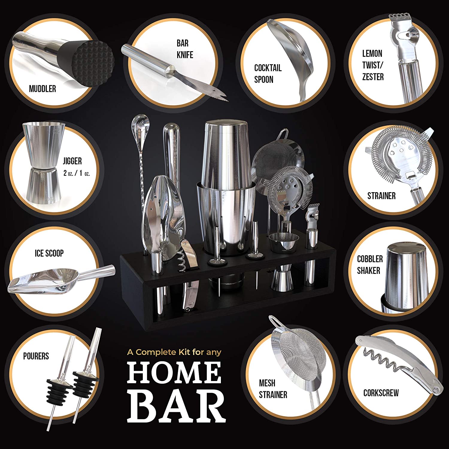 ชุดเครื่องมือบาร์เทนเดอร์สเตนเ - Boston Shaker Set บทวิจารณ์และราคา