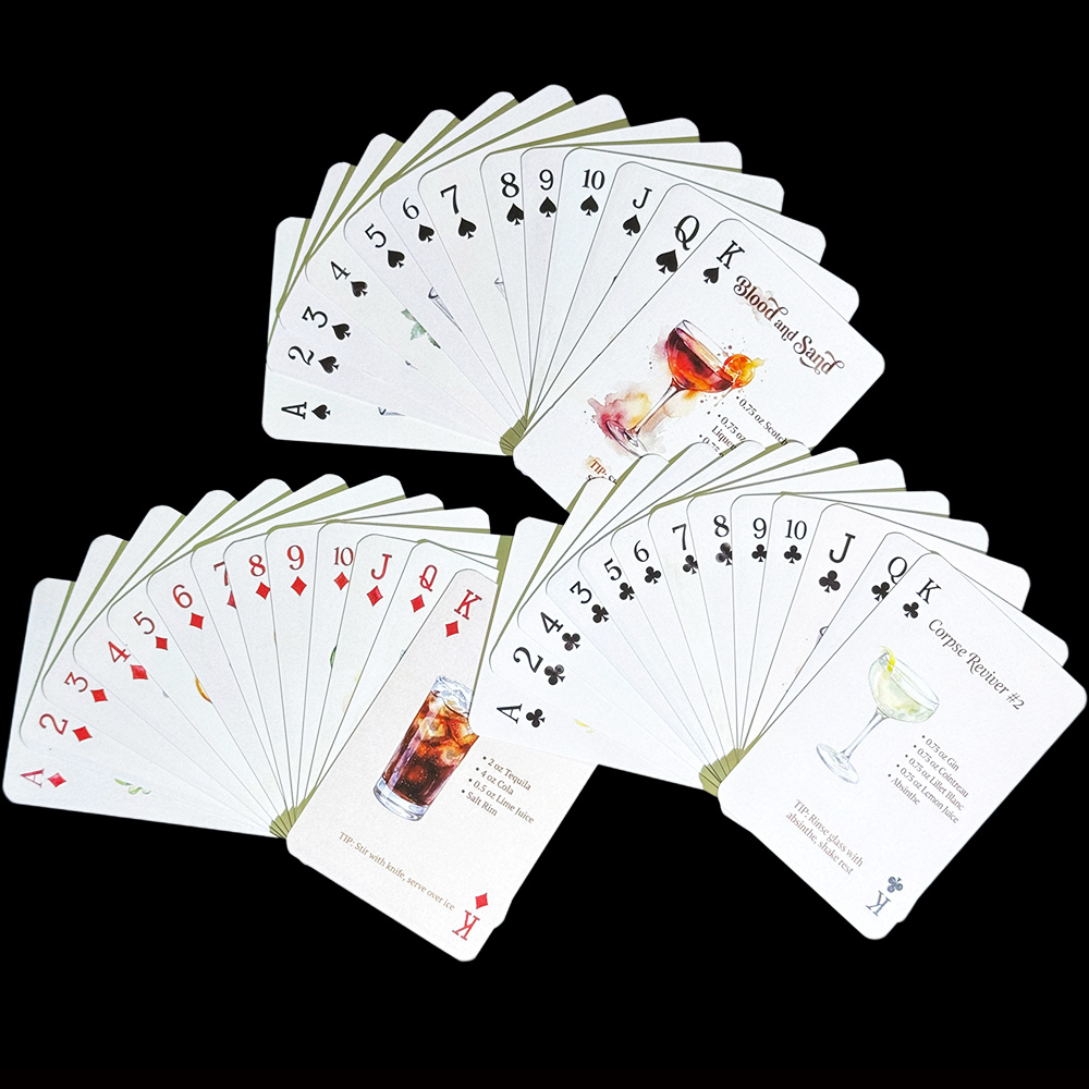 54 ใบ ไพ่สูตรค็อกเทล คู่มือบาร - Cocktail Recipe Book บทวิจารณ์และราคา