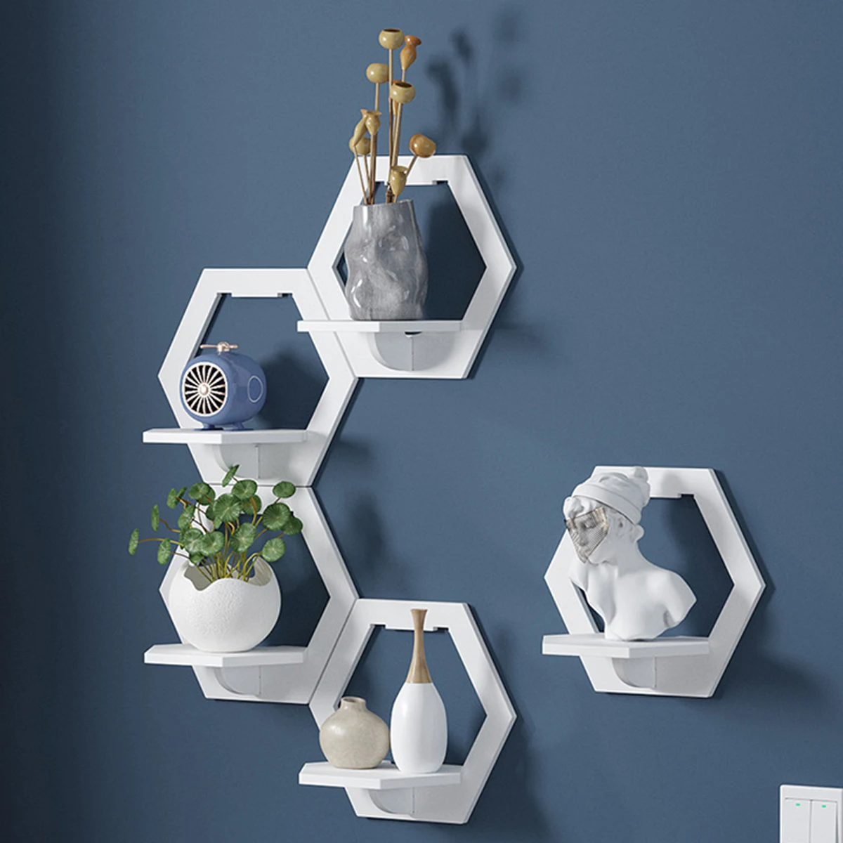 3 ชิ้นหกเหลี่ยมชั้นวาง Punch ฟ - Home Bar Shelves บทวิจารณ์และราคา