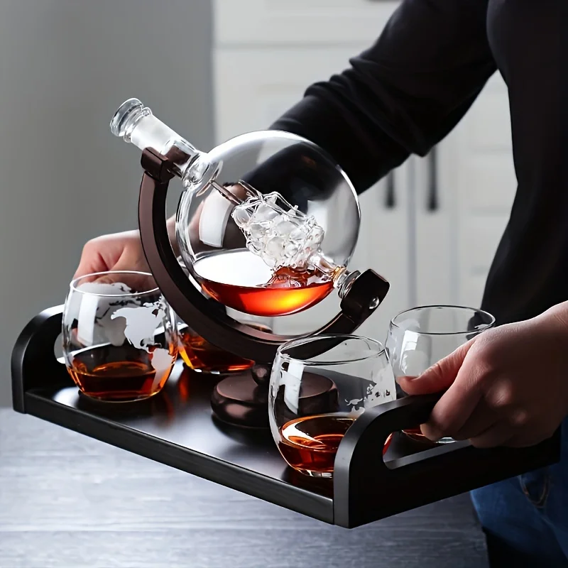 ขวดเหล้าทรงกลมทำจากแก้วบอโรซิล - Decanter Globe Set บทวิจารณ์และราคา