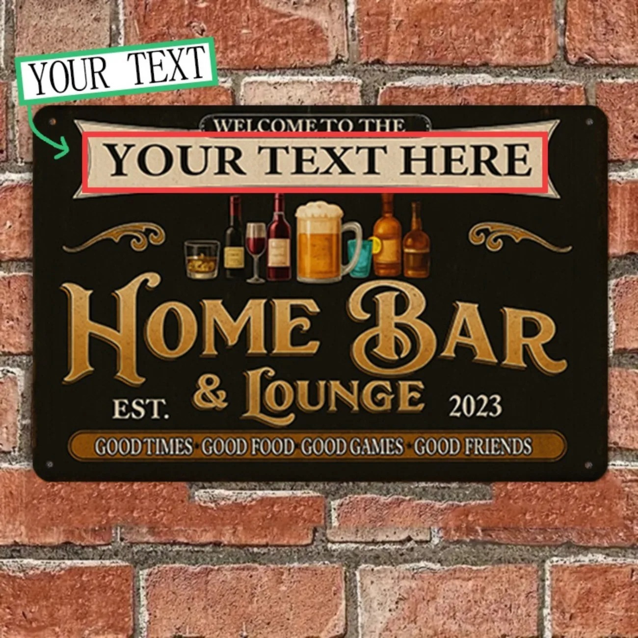 ป้ายโลหะตกแต่งบ้านสไตล์วินเทจแ - Home Bar Signs บทวิจารณ์และราคา