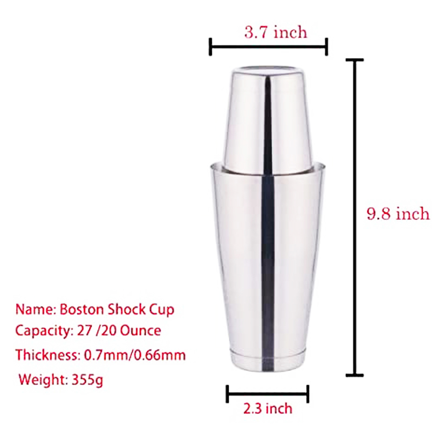 ชุดเชคเกอร์บอสตัน 6 ชิ้น ยี่ห้ - Boston Shaker Set บทวิจารณ์และราคา