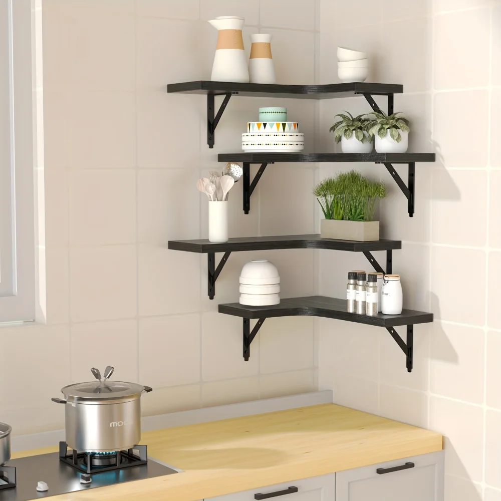 ชั้นวางของติดผนังลายไม้ธรรมชาต - Home Bar Shelf บทวิจารณ์และราคา