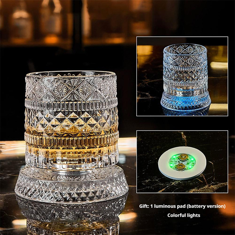 360 °   แก้ววิสกี้หมุนได้พร้อม - Old Fashioned Glass บทวิจารณ์และราคา