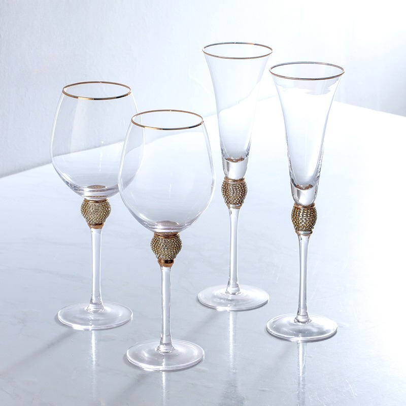 Luxury Diamond Gold Rim Highba - Highball Glass Set บทวิจารณ์และราคา