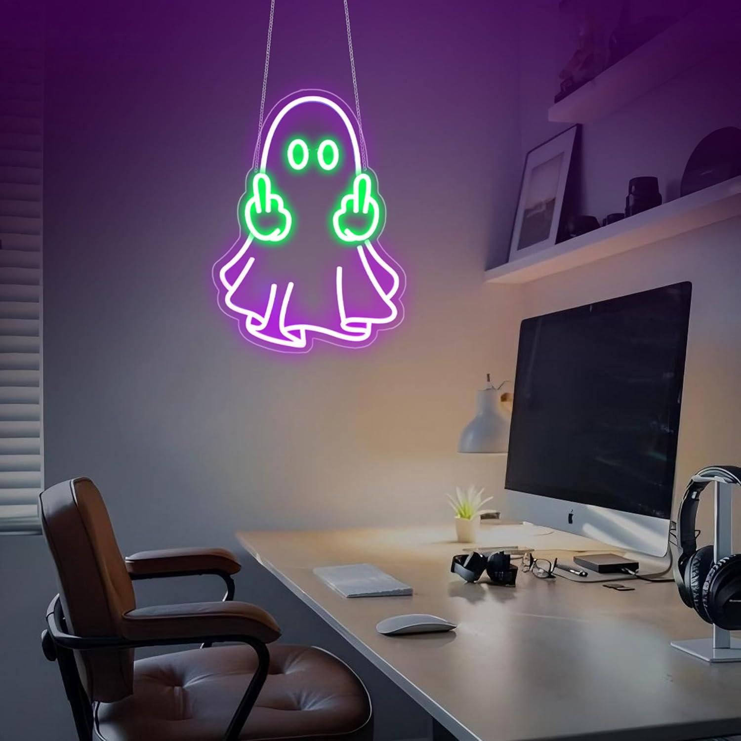 ป้ายไฟนีออนรูปผี ใช้พลังงานจาก - Home Bar Signs บทวิจารณ์และราคา