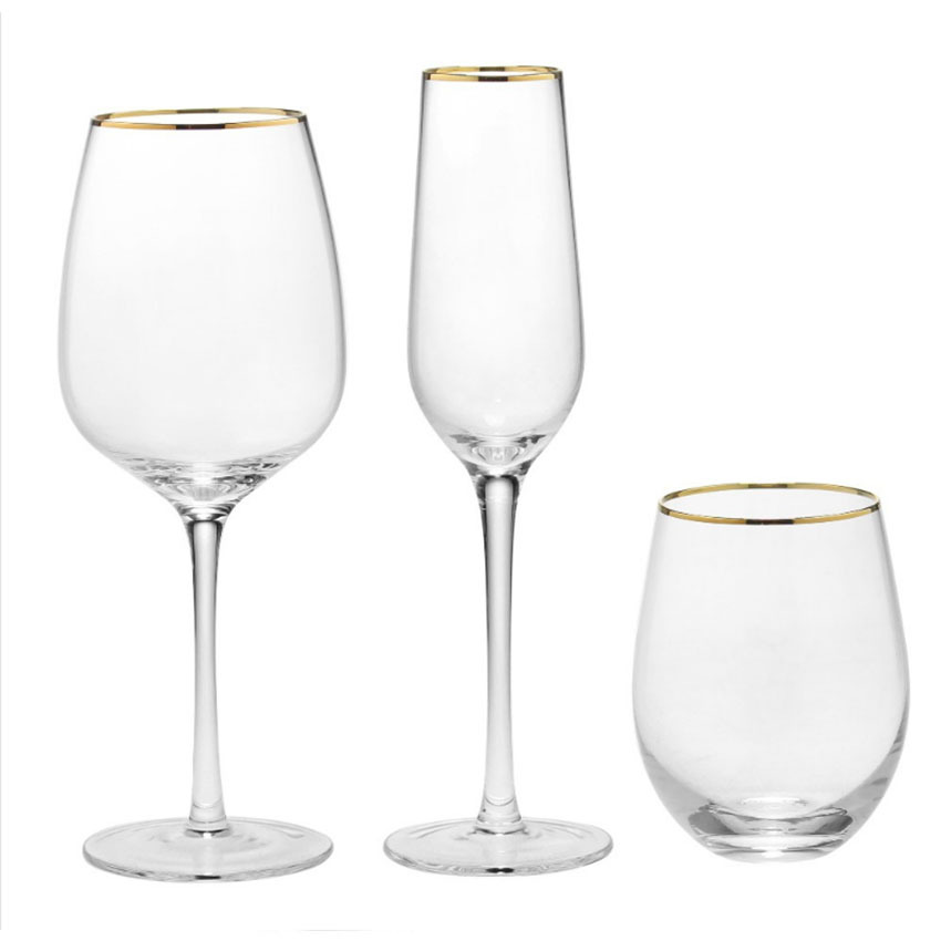 แก้วไฮบอลขอบทอง แก้วไวน์แดง แก - Highball Glass Set บทวิจารณ์และราคา
