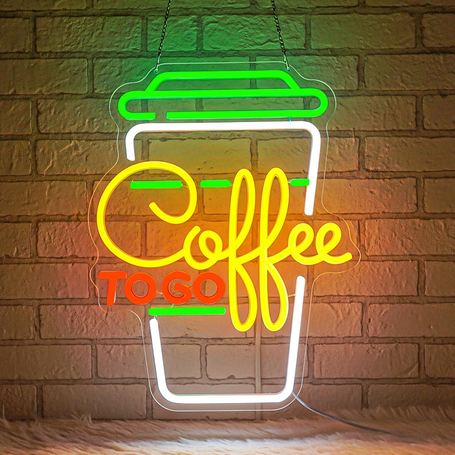 ป้ายไฟนีออนรูปกาแฟ ไฟ LED ปรับ - Home Bar Signs บทวิจารณ์และราคา