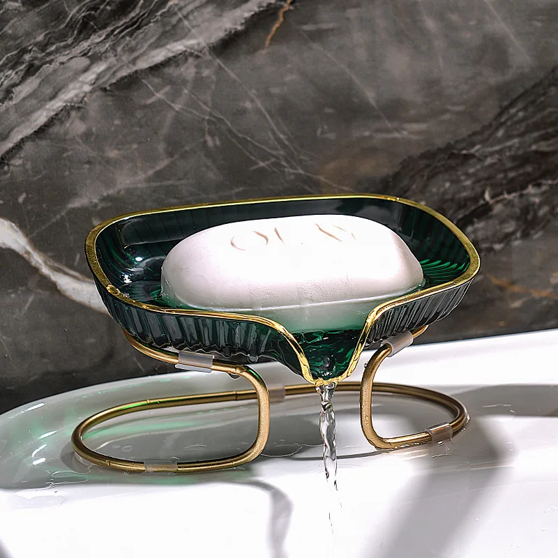 กล่องใส่สบู่แบบมีขอบสีทอง พร้อ - Home Bar Shelf บทวิจารณ์และราคา
