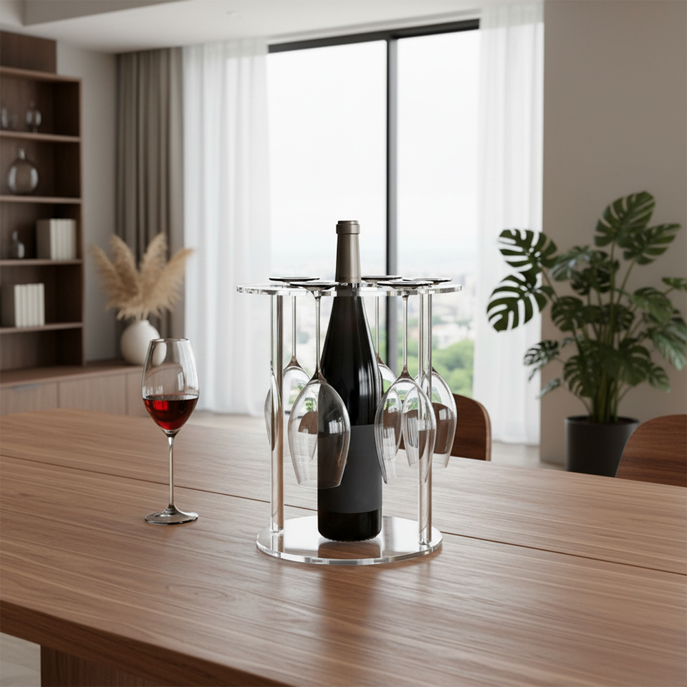 ชั้นวางแก้วไวน์แบบใส 6 ช่อง สำ - Home Bar Stand บทวิจารณ์และราคา