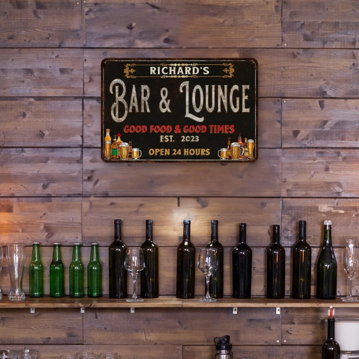 ป้ายบาร์และเลานจ์แบบกำหนดเอง ป - Home Bar Lounge บทวิจารณ์และราคา