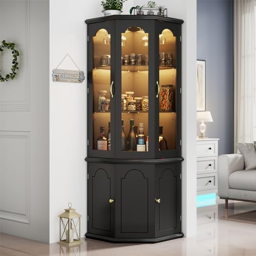 ตู้บาร์เข้ามุมพร้อมไฟ LED, ตู้ - Home Bar Shelves บทวิจารณ์และราคา