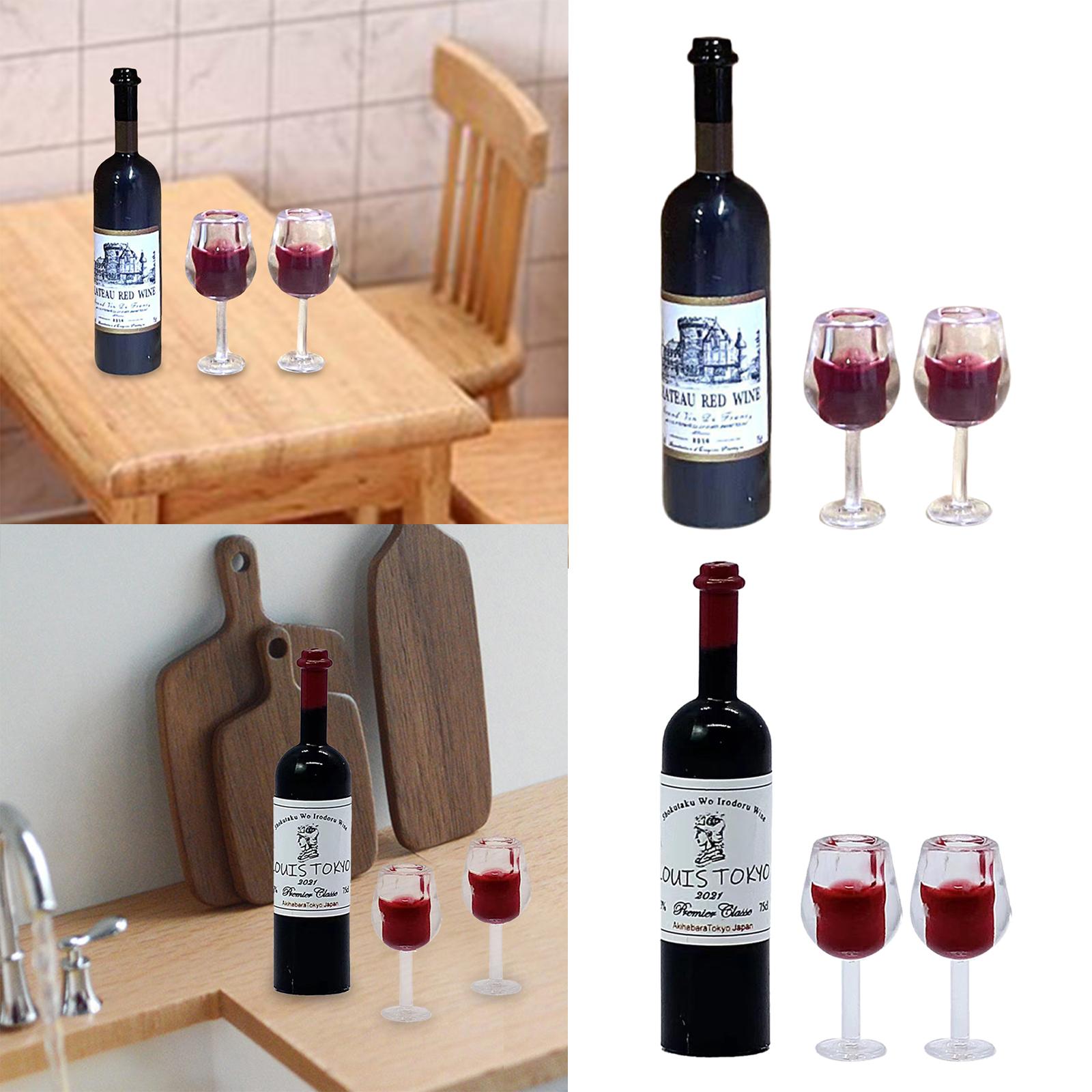 1/12 Scale Dollhouse ขวดไวน์ถ้ - Home Bar Setup บทวิจารณ์และราคา