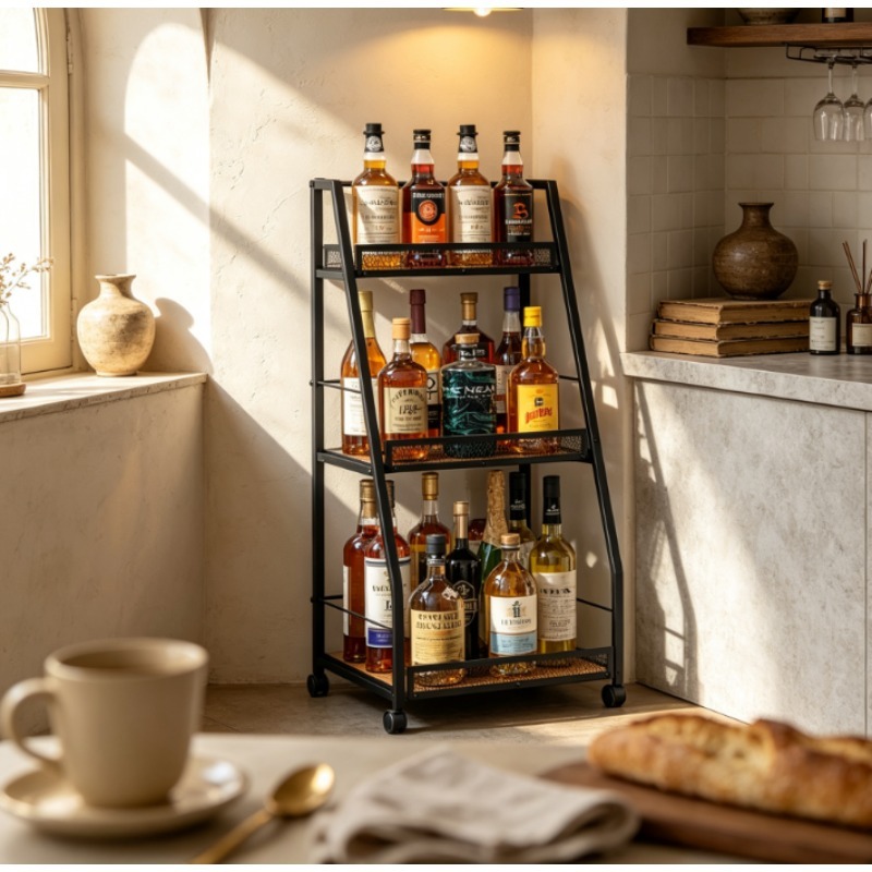 ชั้นวางไวน์แบบบันได 3 ชั้น ตั้ - Home Bar Shelves บทวิจารณ์และราคา
