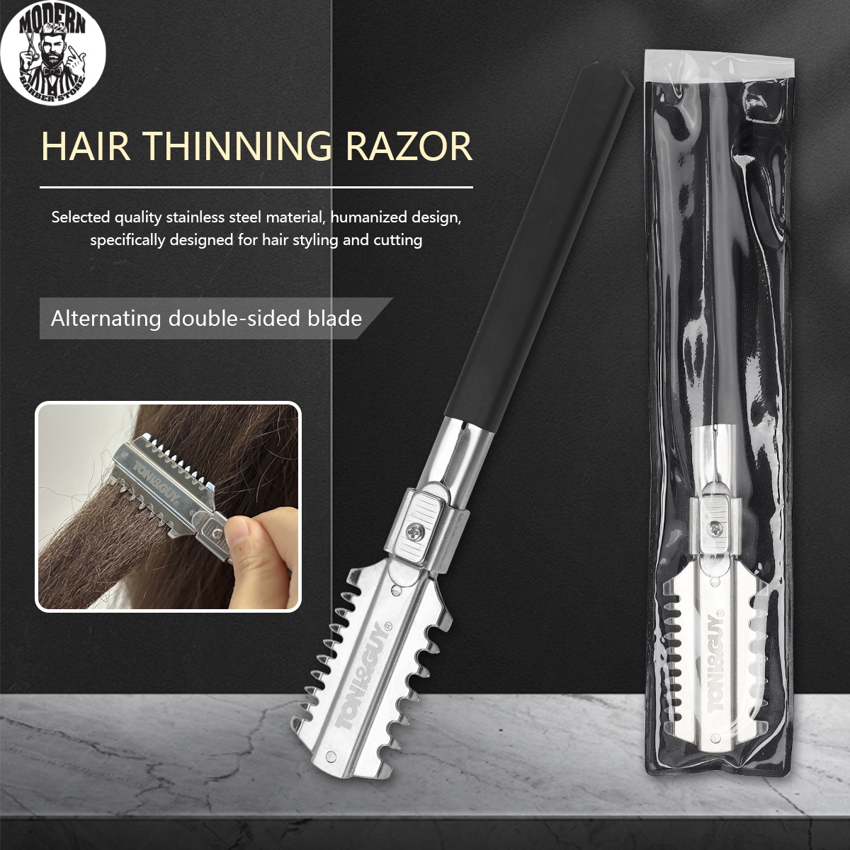 มีดโกนสองคมสำหรับตัดผม ใบมีดโก - Home Barbershop บทวิจารณ์และราคา