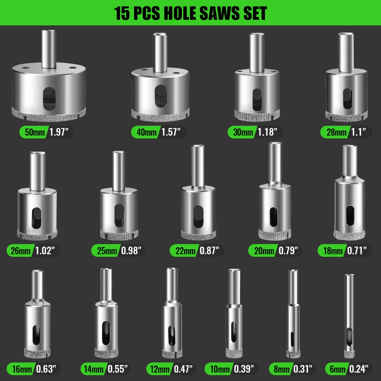 ชุดดอกสว่านเจาะกระเบื้องเพชร 1 - Jigger Double Sided บทวิจารณ์และราคา